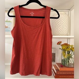 J. Crew Slub Cotton Tank in burnt orange, XS